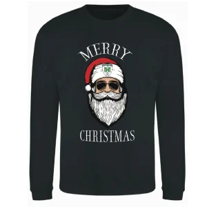 Greencastle Rovers Christmas Sweater - Black - Cool Santa
