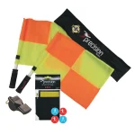 Irish FA Referee Essentials Pack Lines person Flag set (precision), Note book/cards, Fox 40 Peral whistle, Red/Blue Coin