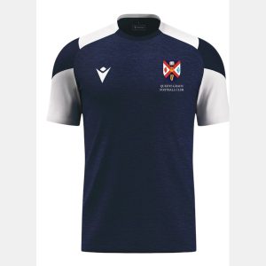 Queens Grad Golem Tee - Navy/wht
